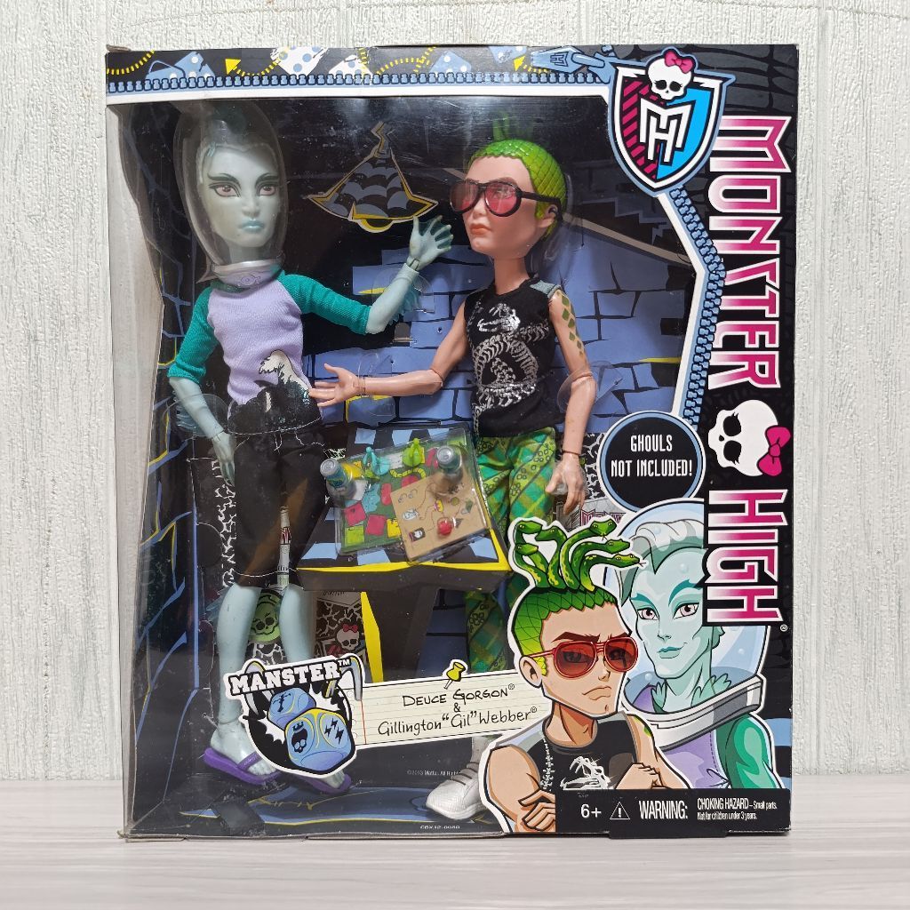 Monster High Mansters 2 Pack Gil Webber and Deuce Gorgon Doll