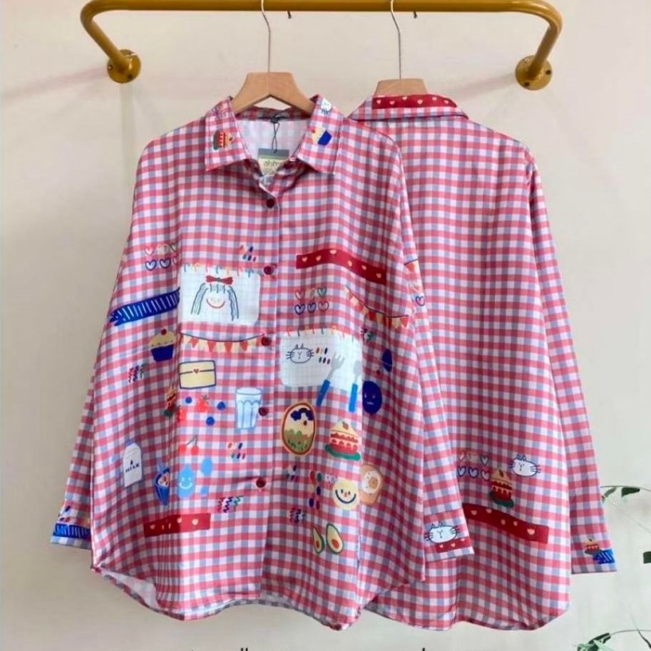 kemeja wanita toyobo printed kemeja wanita silk print premium abira