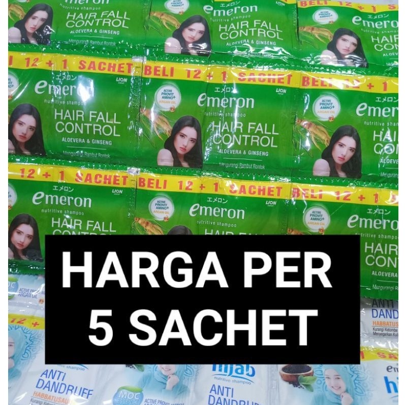 (5 SACHET) EMERON Sachet Shampo Emeron Sachet Gandeng