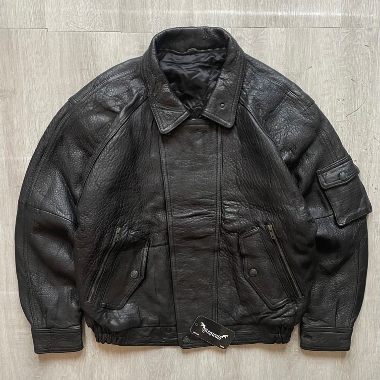 Harajuku Mother Vintage Japanese Textured Leather Jacket