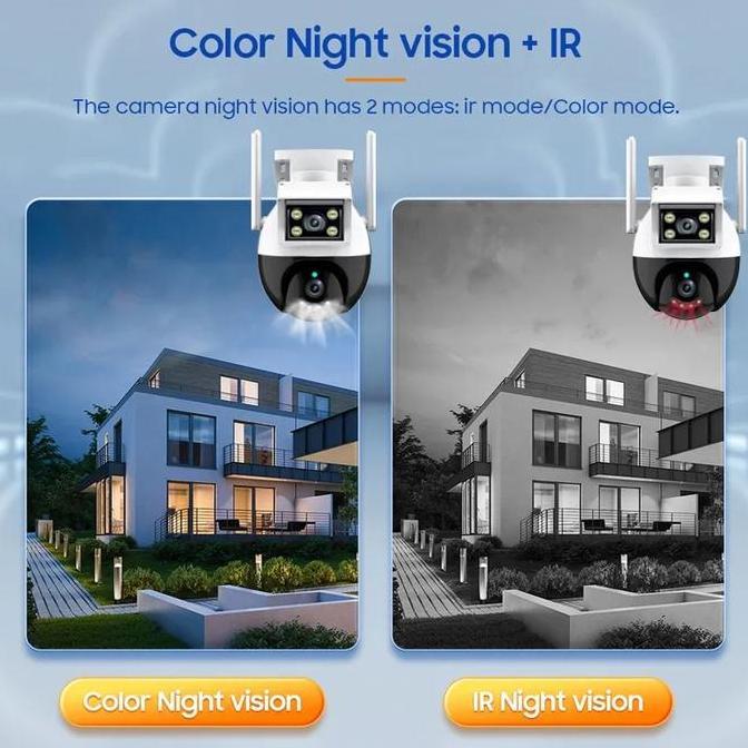 Cctv- Cctv Outdoor Eyesec Dual Lens Ip66 Terproof Ip Camera Ptz Wide Angle