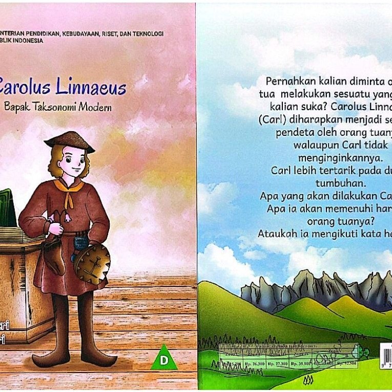 BUKU KOMIK CAROLUS LINNAEUS PENERBIT KEMENDIKBUD