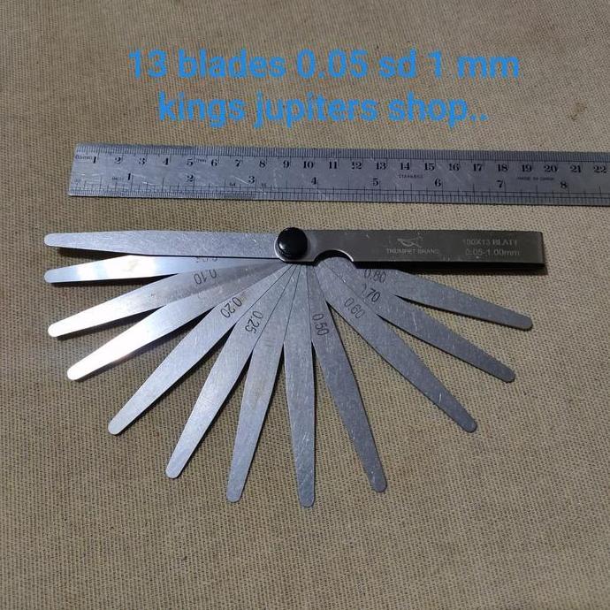 Clan- 13 Blades Setel Stel Klep Fuller Puler Feeler Thickness Gauge Feler