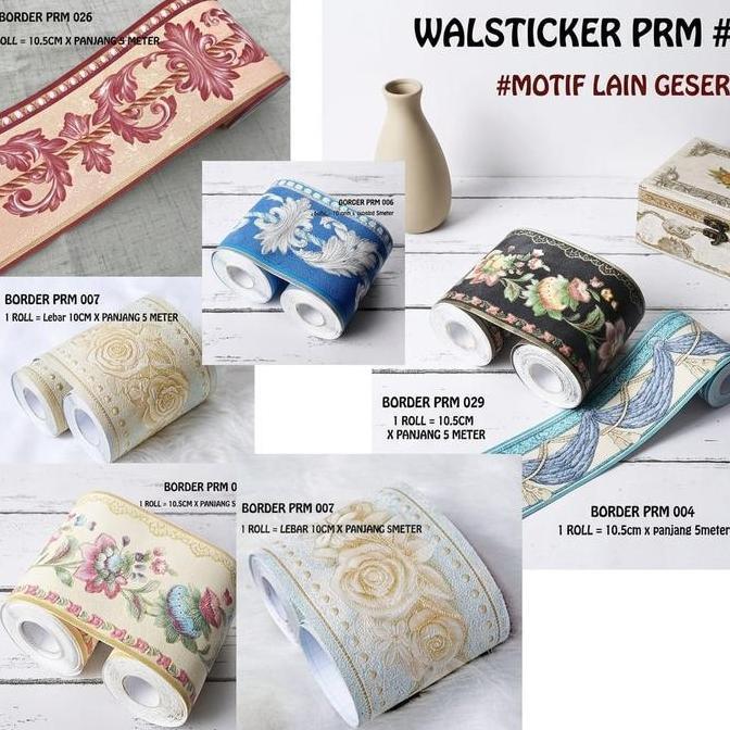 Hias- Llpaper Border Stiker Motif Mozaik Sticker Dinding Tembok Kaca Dapur Kitchen Dapur Keramik Lis