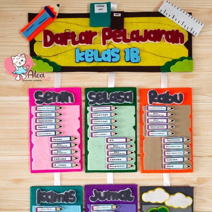 (Good) Hiasan dinding kelas daftar pelajaran