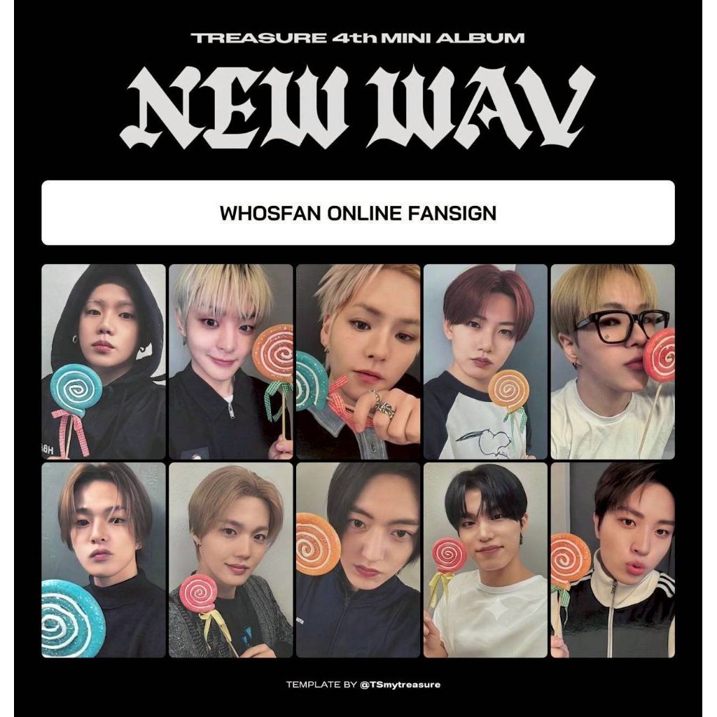Photocard Treasure Whosfan Online Fansign