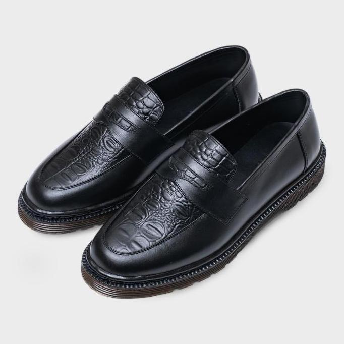 Jovem Loafers Croco Series - Black