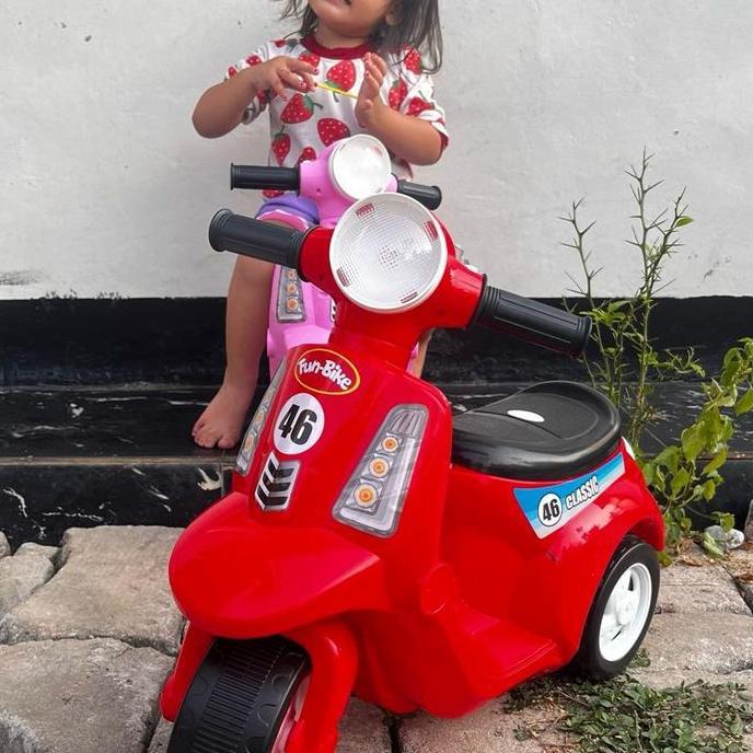 Com- Mainan Vespa Anak Vespa Mini Ada Musik Vespa Funbike