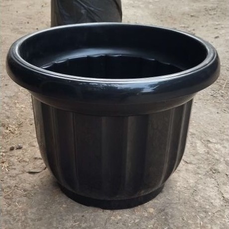 Pot Bunga Tanaman Plastik Hitam Diameter 30 cm Kuping