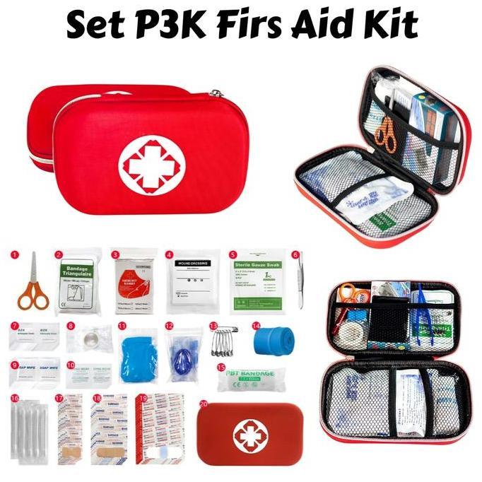Saved- Kotak P3K Emergency First Aid Kit Box Camping Mobil Lengkap Isi