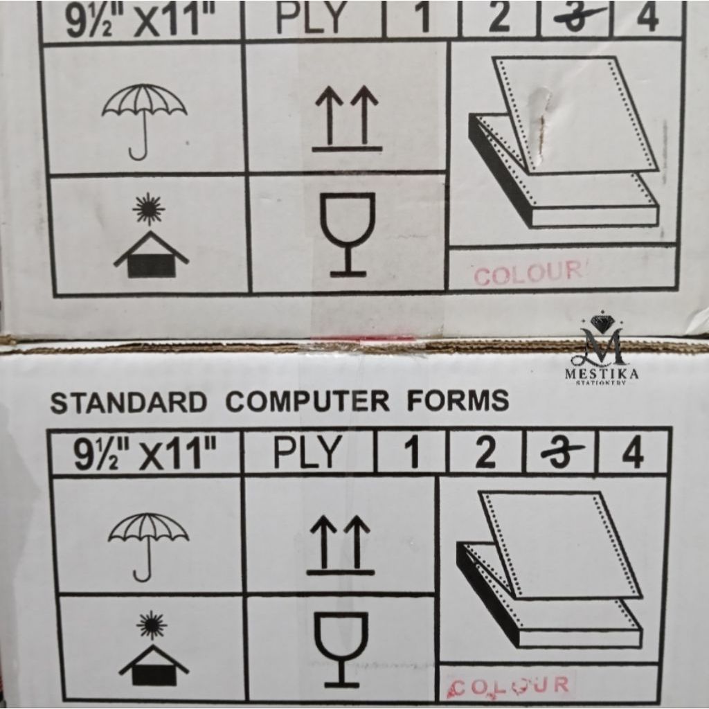 [500 SET] KERTAS NCR COMPUTER FORMS KECIL 3 PLY WARNA