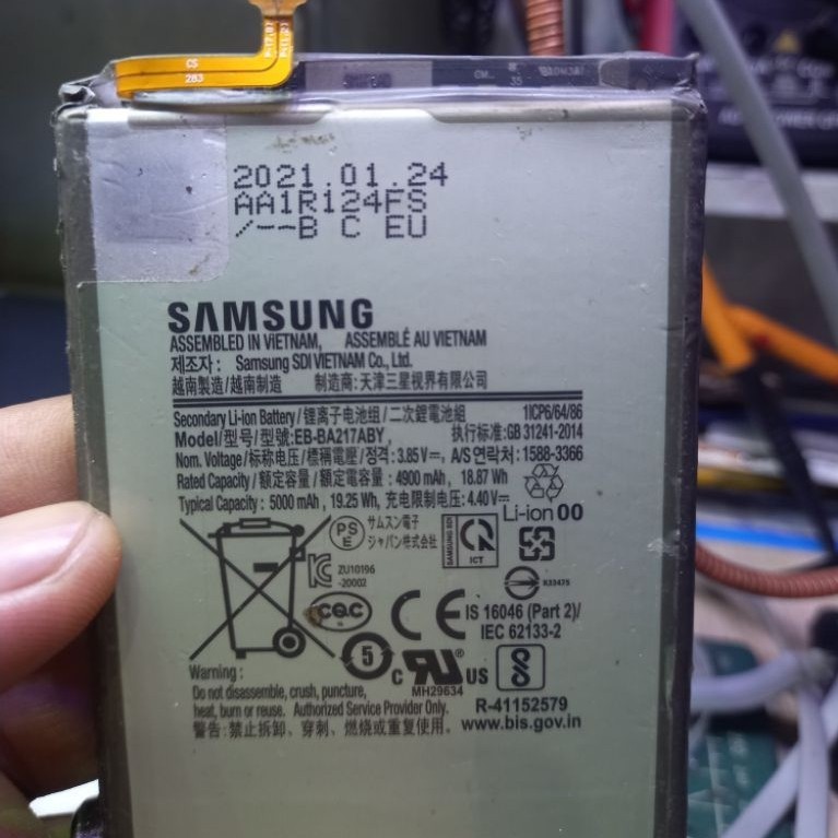 Baterai [original] Samsung Galaxy A21s, Galaxy A12, Galaxy A13, Galaxy A02, & M02/M12 copotan