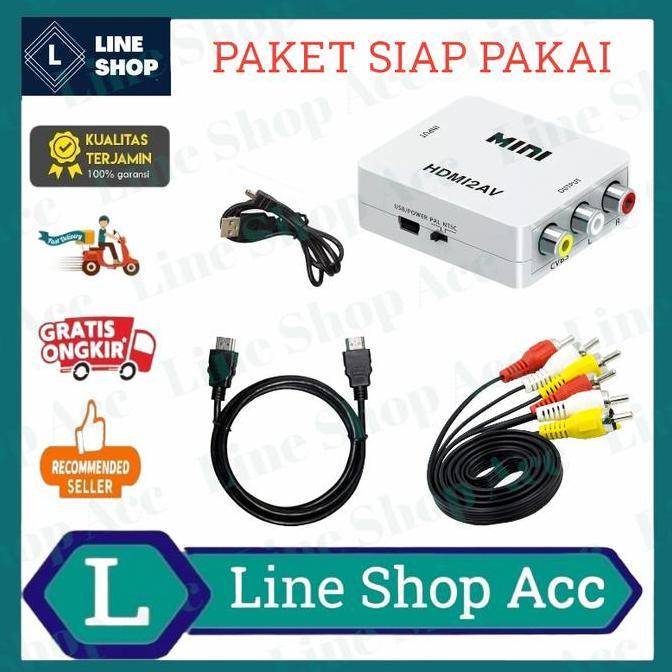 Paket Siap Pakai HDMI Ke Tv Tabung / HDMI To AV RCA