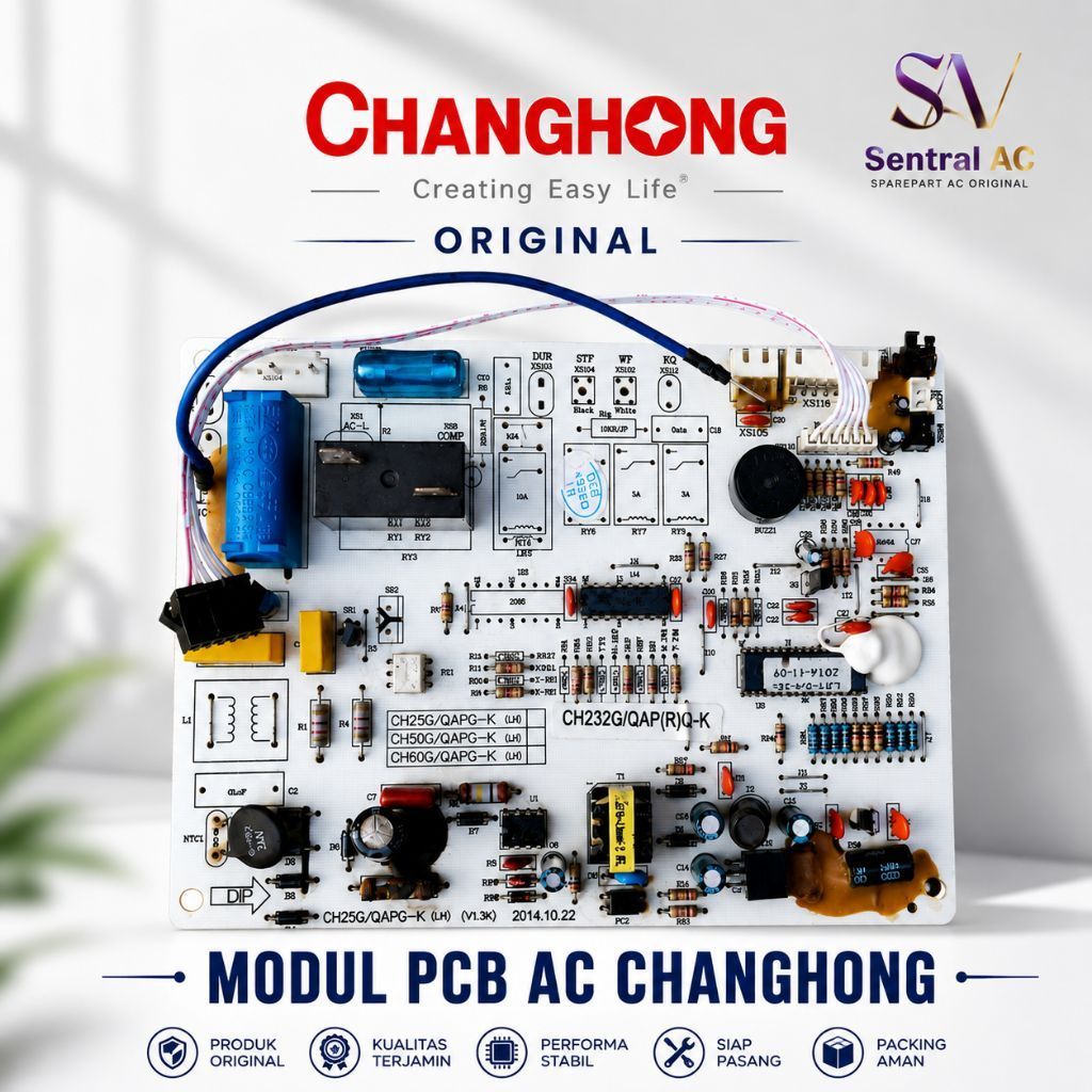 Modul PCB AC Changhong Original | PCB Control Board AC Changhong | Unit Tanpa Servisan