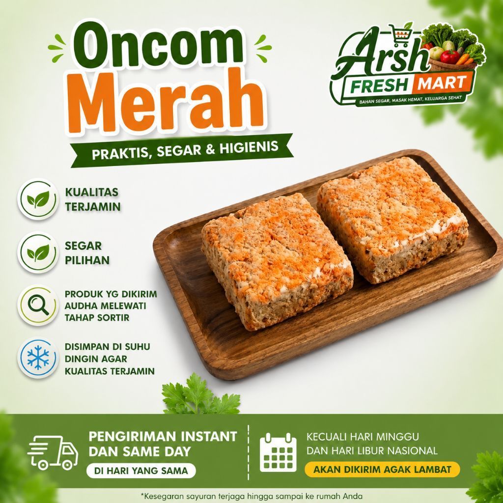 Oncom Merah Segar Khas Sunda Fresh | Oncom Merah untuk Sambal, Tumis & Goreng