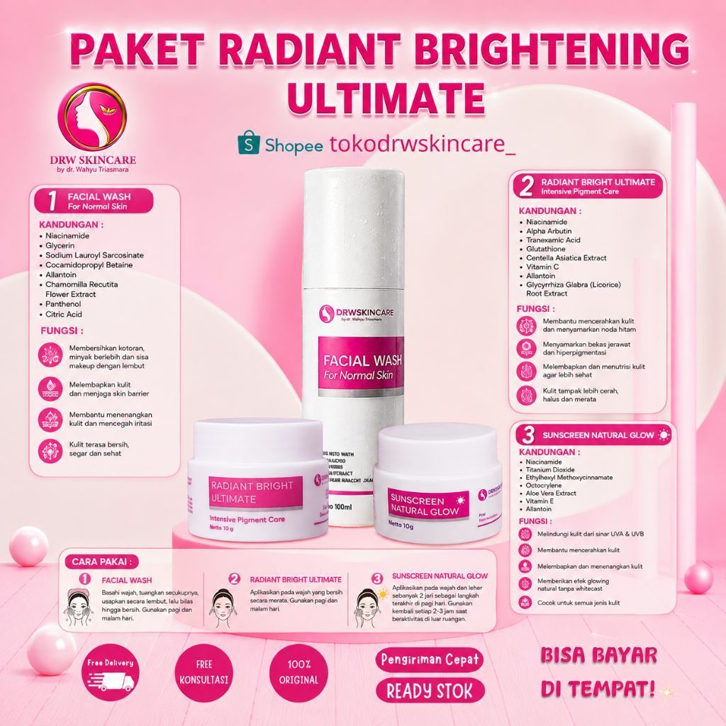 DRW Skincare Paket Radiant Brightening Ultimate | Flek Hitam
