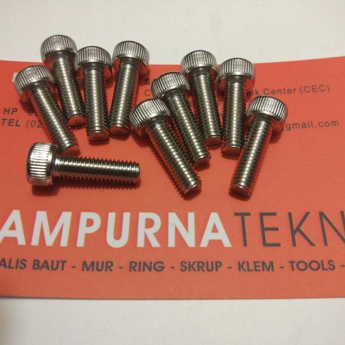 BAUT L M8 X 60 MM STAINLESS ( L 8X60 ) STENLES BARU