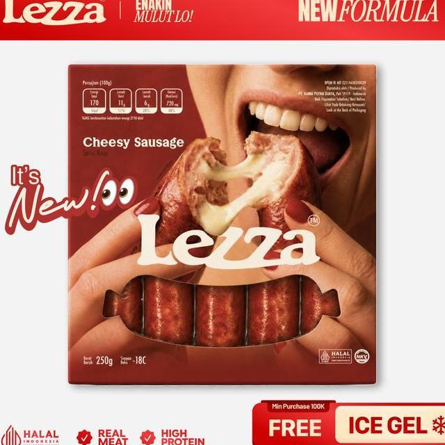 New Lezza Cheesy Sausage 250Gr Sosis Keju Lumer