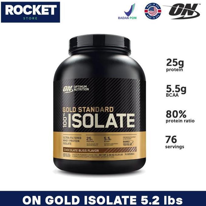 New- On Optimum Nutrition Gold Standard Isolate 5. Lbs - Whey Protein Usa
