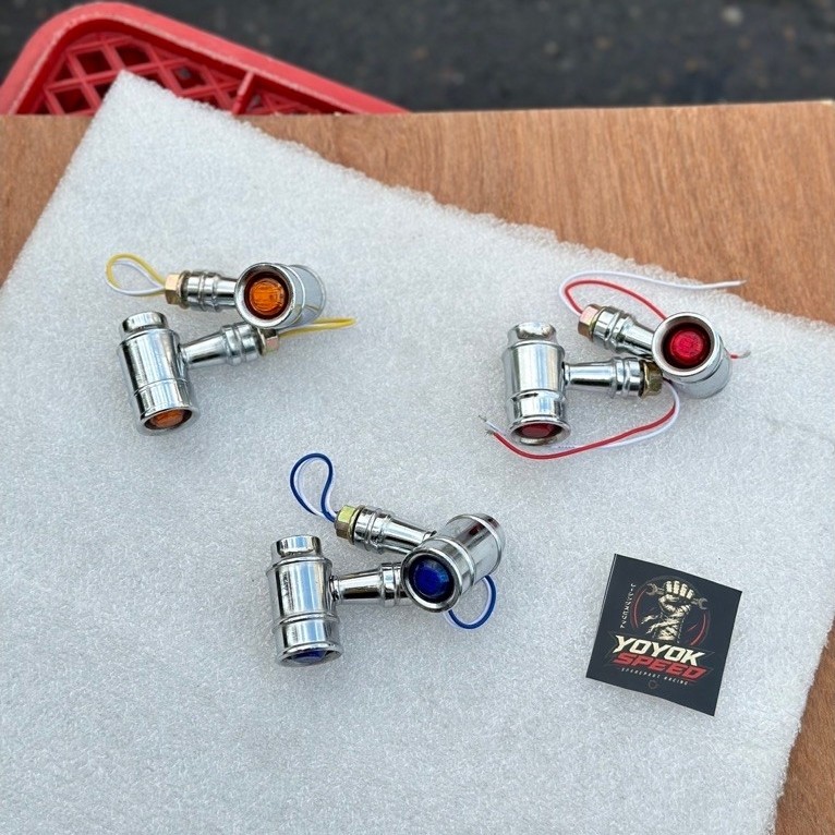 Sein CB GL100 Stenlis Besi crome minimalis Reting GL100 CB led stenlis dan besi crome merah kuning b