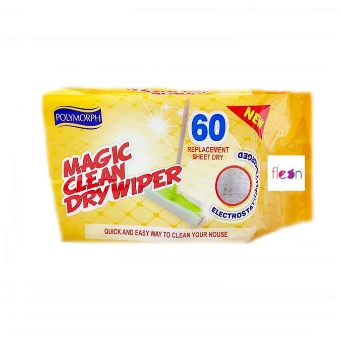 Promo Polymorph magic clean dry wiper tissue 60 sheet Diskon