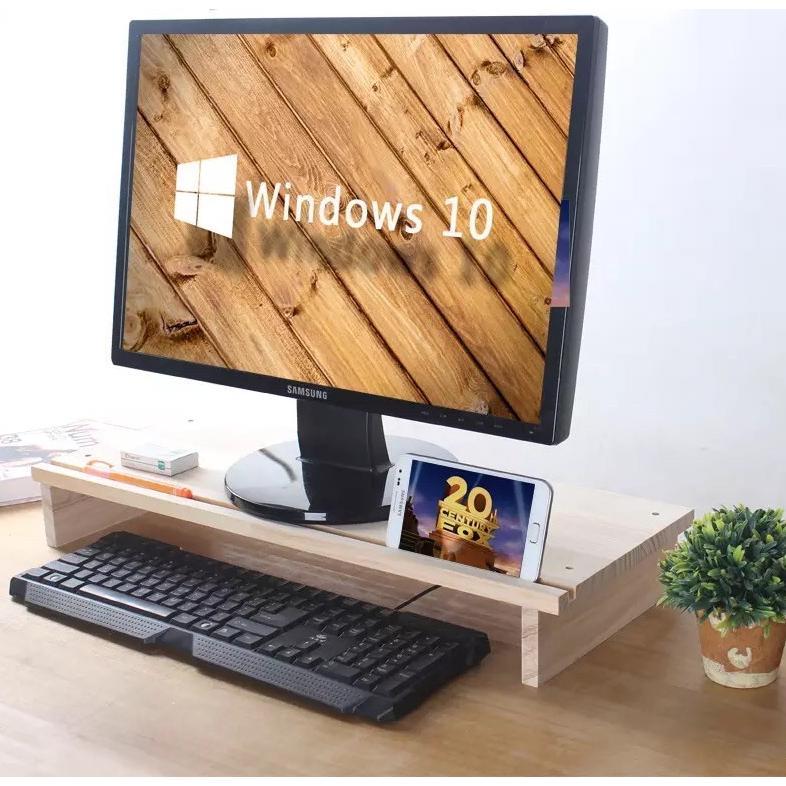 +HP - RAK MONITOR, DUDUKAN MONITOR, MONITOR STAND DILENGKAPI DENGAN DUDUKAN HP TABLET DAN LUBANG COL