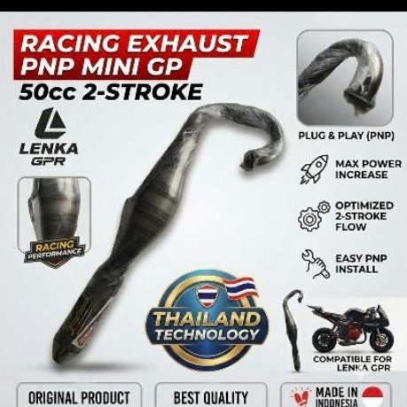 Knalpot skuter mini gp goped  kualitas thailand racing lenka GPR