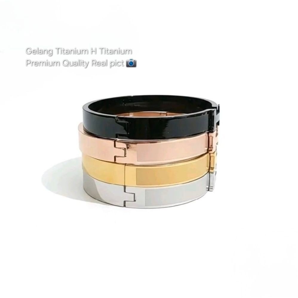 Gelang cincin Titanium Asli huruf gelang Titanium pasir Premium Quality Anti karat Gelang Titanium S