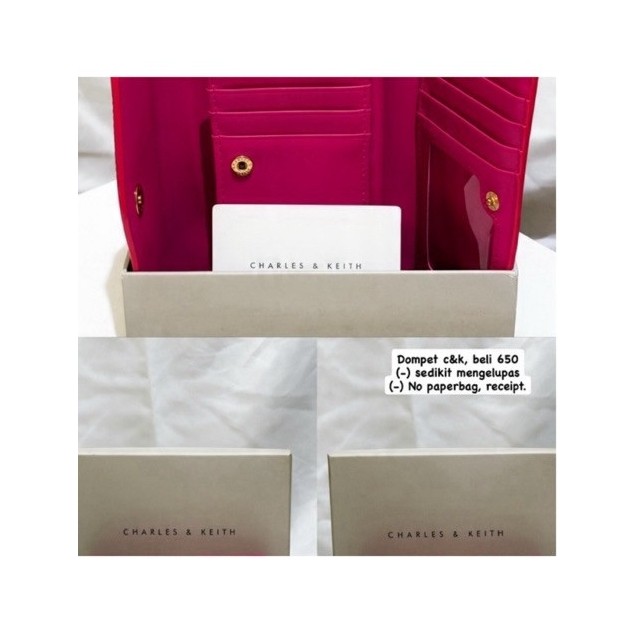dompet charles n keith pink fanta