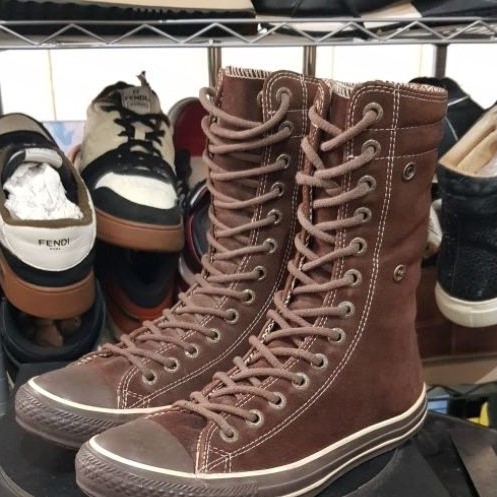 converse hi knee suede size 40