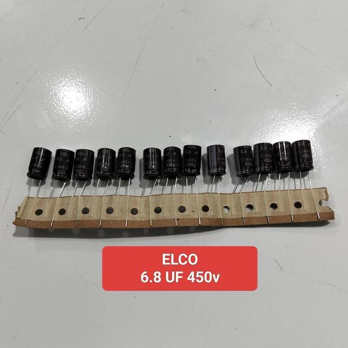 ELCO ELKO KAPASITOR KAPASITOR 6.8 UF 450V 6,8UF 450V (450V/350V) CT279