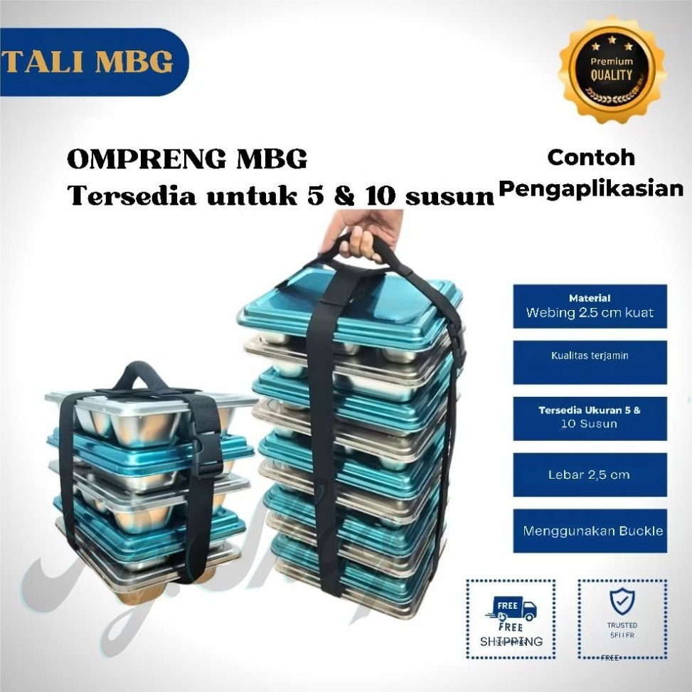 Tali MBG ompreng/tali makan catering) Ikat mbg/ikat makanan/