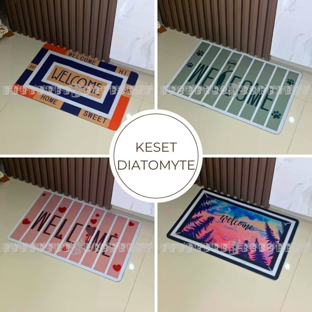KESET DIATOMITE UKURAN 40 X 60 KESET ANTI SLIP (GAMBAR TIDAK TIMBUL)