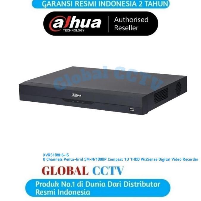 BEBAS ONGKIR - Dvr DAHUA 8 Channel 5MP XVR5108HS-5M-I3 Penta-brid AI Face Recognition