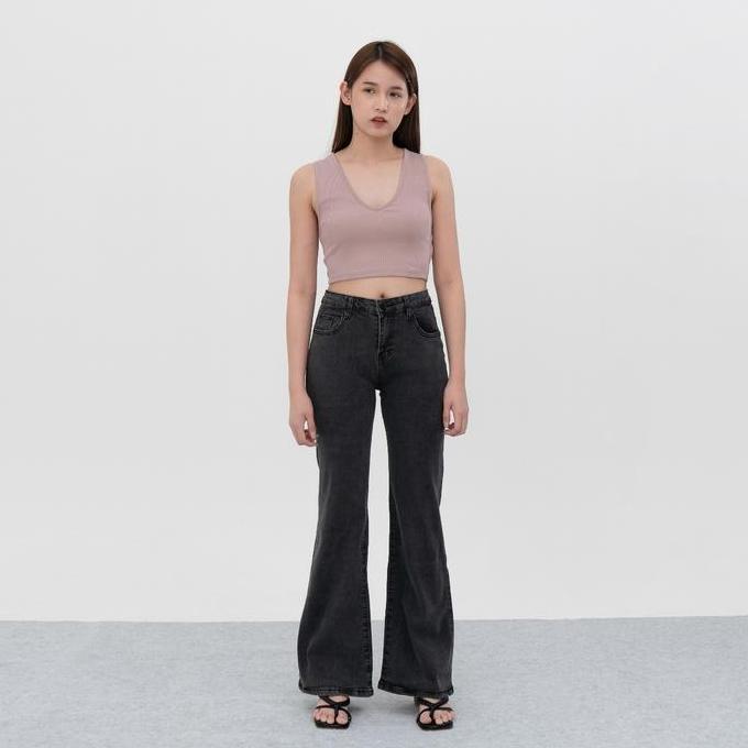 DV51 - Jeans 1038 - HW FLARE JEANS CUTBRAY