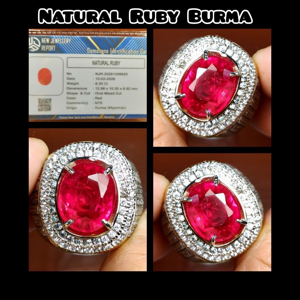 batu Ruby delima burma jumbo kristal NTE ya bos