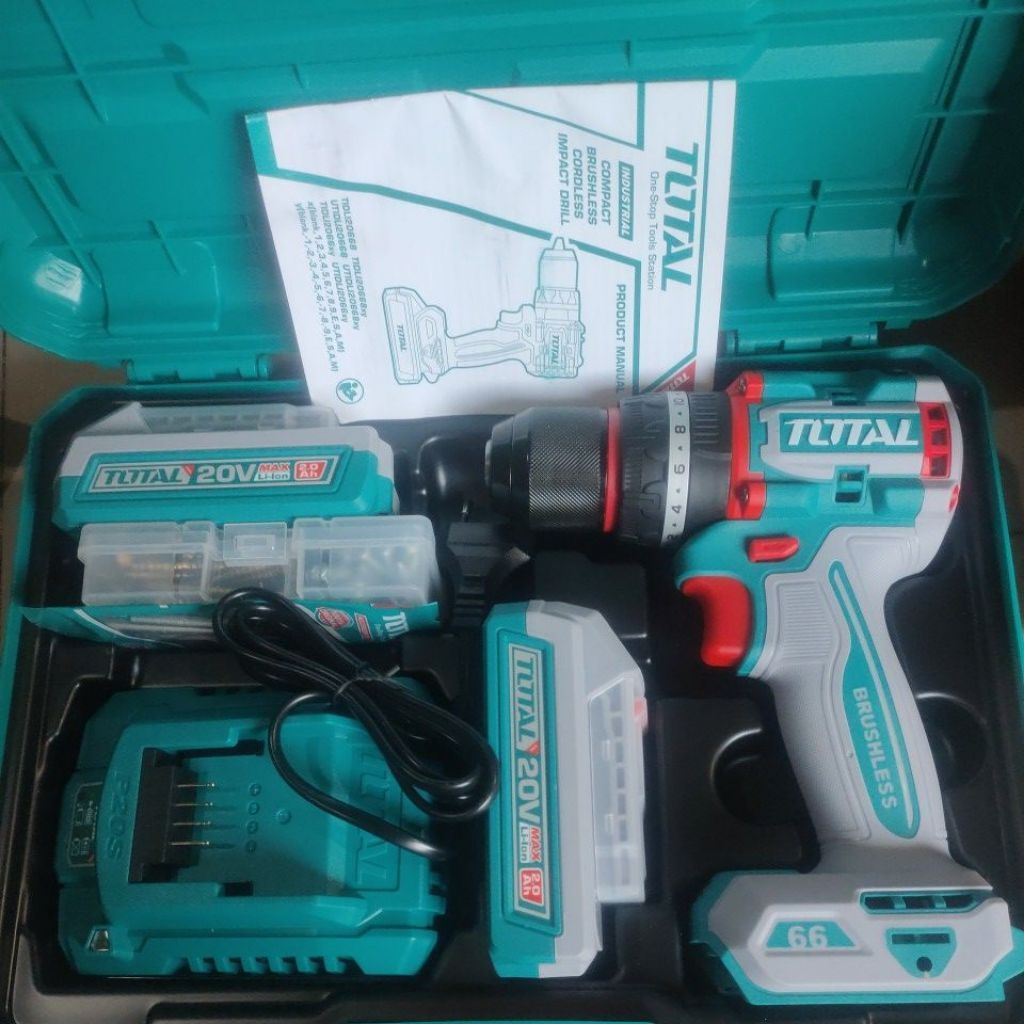 TOTAL Lithium-Ion Bor Brushless Cordless Drill TDLI20668 / Bor