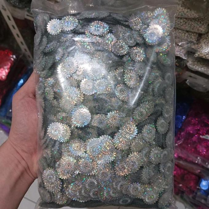 Manik Ramboci Dolar Gerigi Silver / Payet Cakra Silver (1Pon)