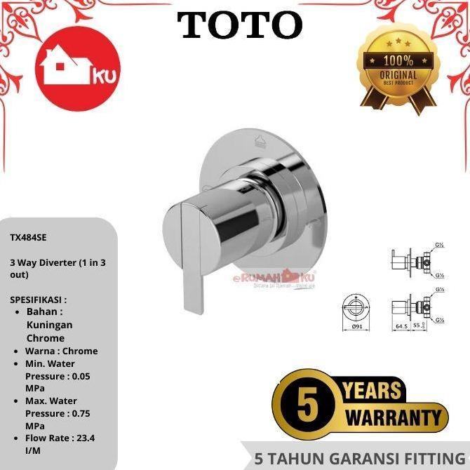 Bestgood- Kran Diverter Shower TOTO TX484SEN 3 Way Diverter