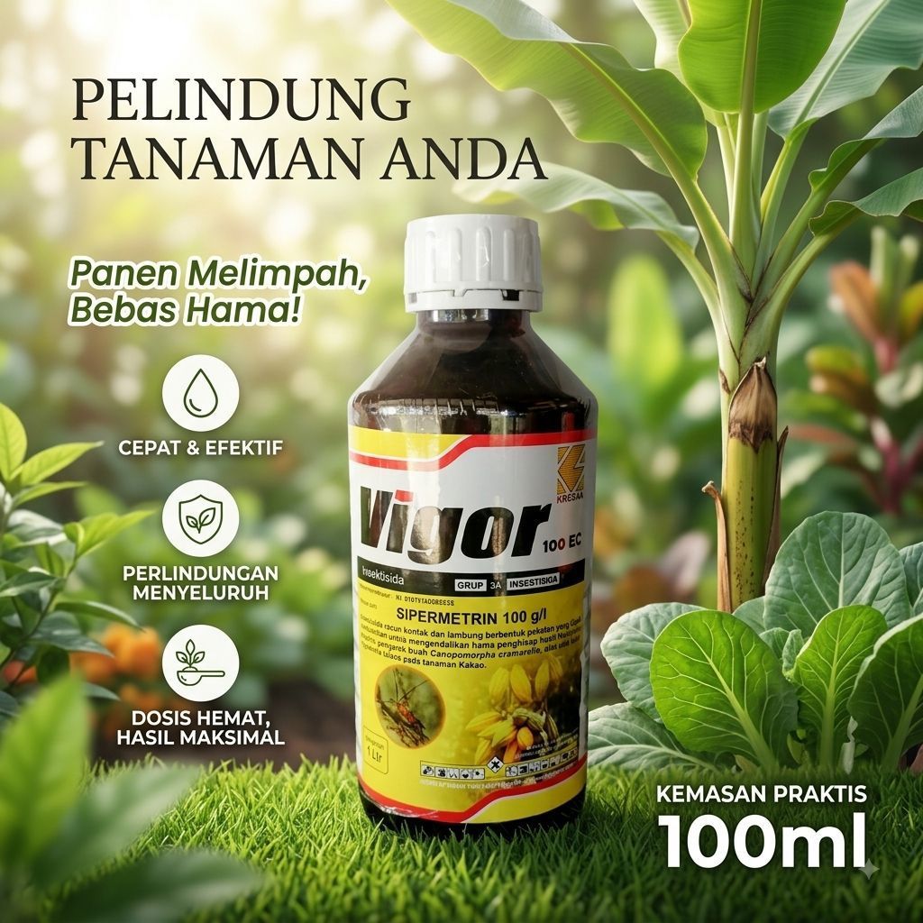 Vigor 100 EC Insektisida Sipermetrin 100 g/l 100ml Pelindung Tanaman Anda