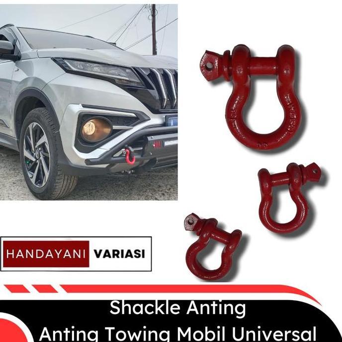 Anting Towing Mobil Universal Merah Shackle Anting Tanduk