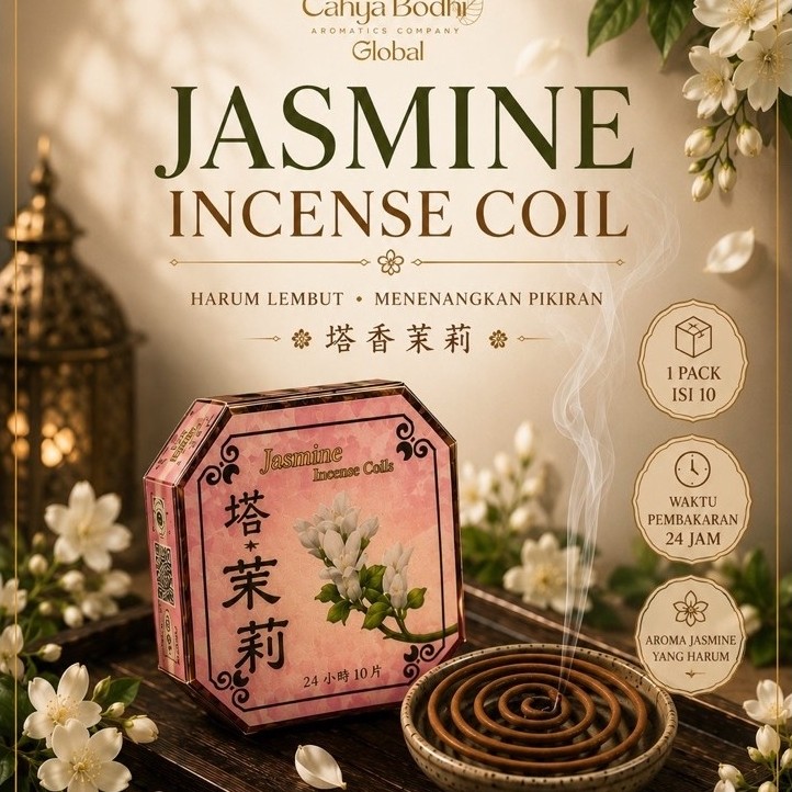 Hio/Dupa Lingkar/Incense Coil aroma jasmine 24jam