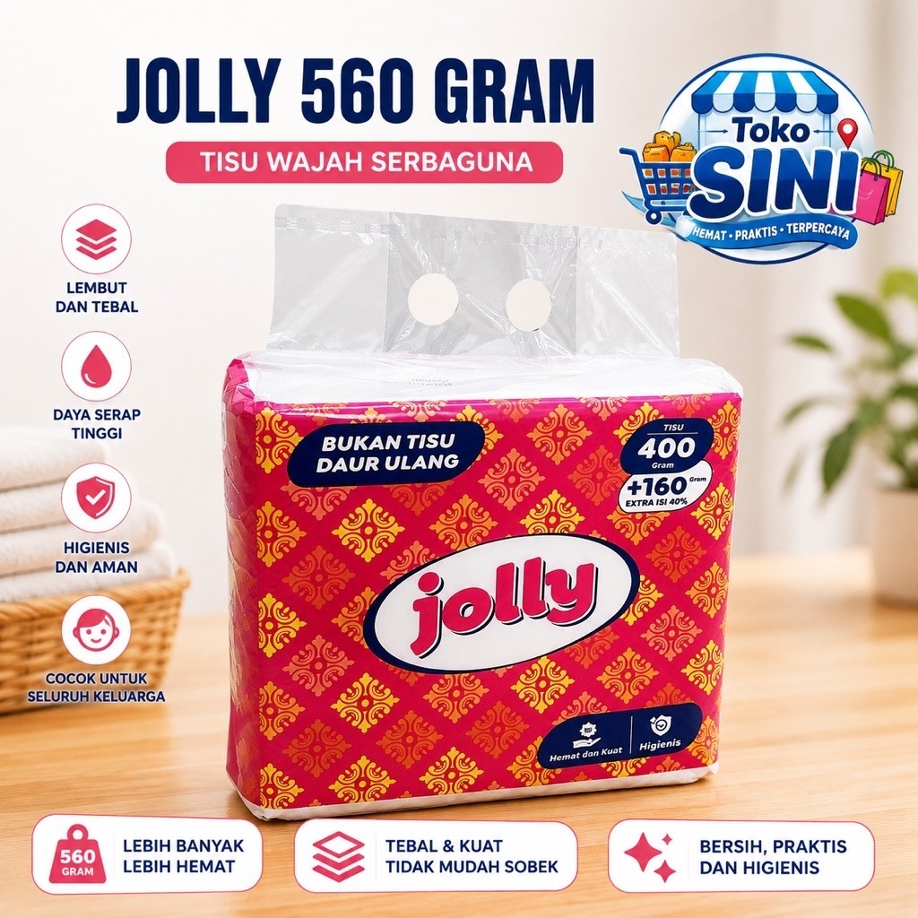 TISSUE KILOAN JOLLY 560 GRAM / 400 + 160 GRAM 2 PLY PROMO
