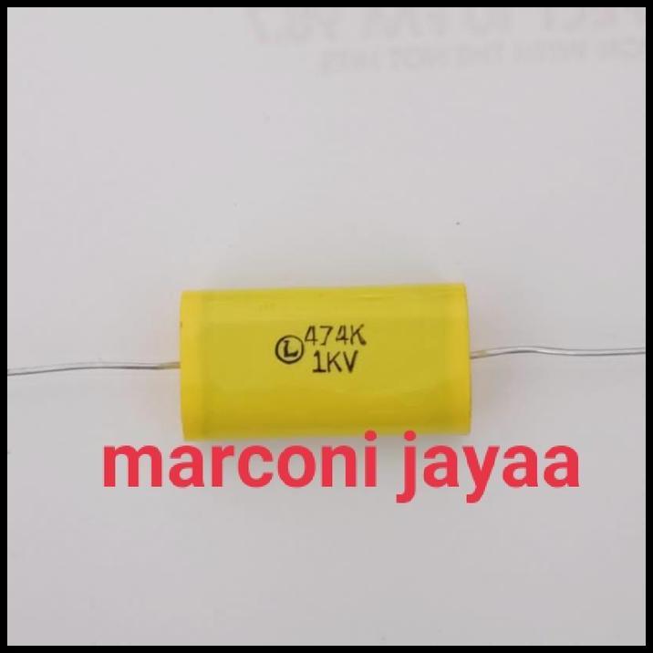 GRATIS ONGKIR KAPASITOR AXIAL 474K 1KV/ 0,47UF 1000VDC 
