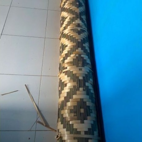 Anyaman bambu gedeg motif kembang untuk pagar rumah indoor outdoor ukuran 2x3m