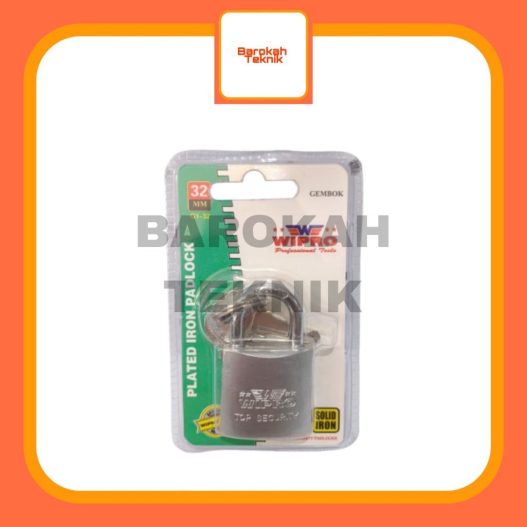 Wipro Gembok G1-32 (32Mm) / Gembok Rumah / Gembok Pagar