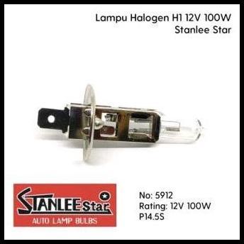 TERBARU STANLEE (5912) H1/H 1 12V-100W BOHLAM LAMPU FOG LAMP/FOGLAMP HALOGEN H1 12V-100W 