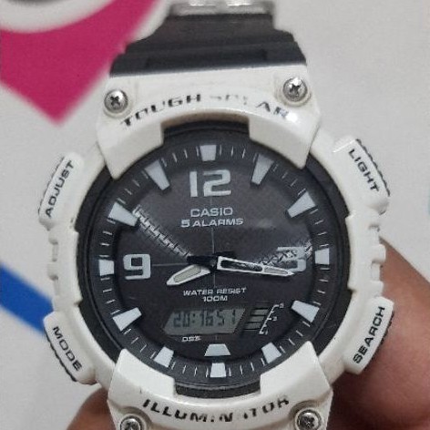Jam tangan Casio Solar AQ S810WC 50mm Analog Digital Watch tough solar 100m wr