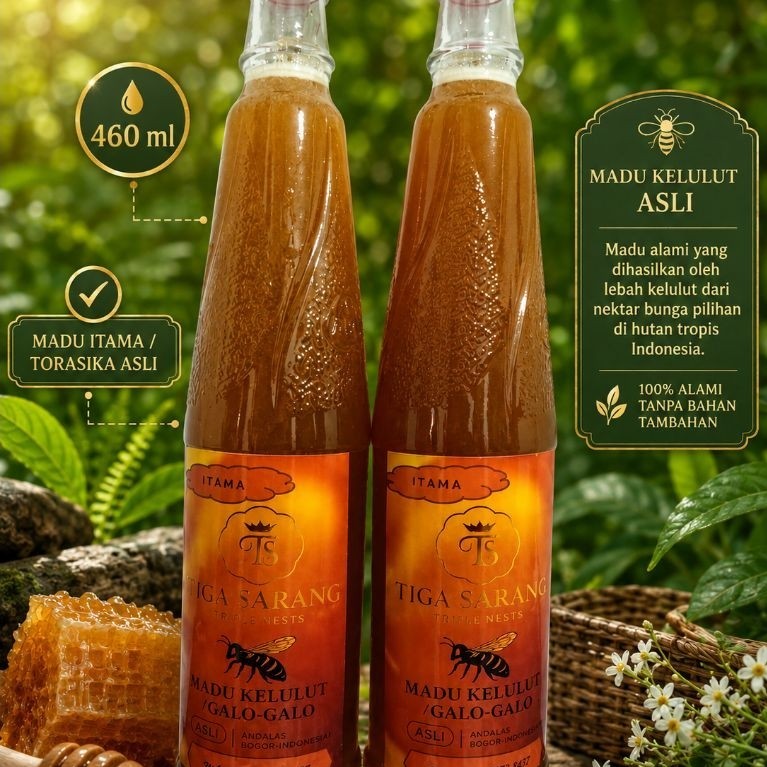 Madu itama dan torasika (madu kelulut) botol besar 460ml