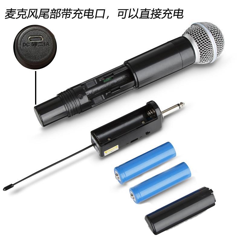 Terbaru Tripsky M96-K Android Tv Box Karaoke Keluarga Speaker Bluetooth 2Mic 1 Set Wireless Mikropon